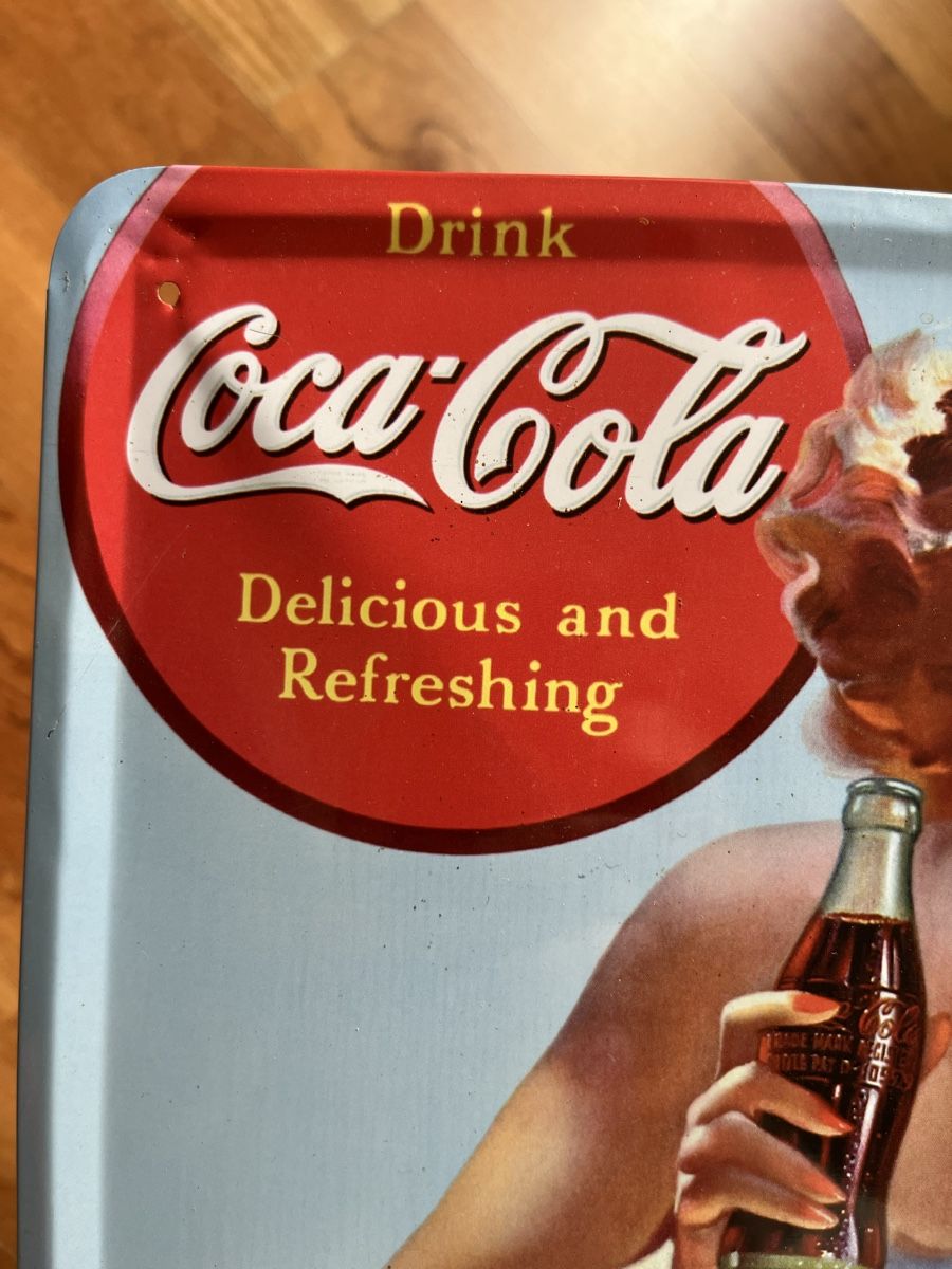 Coca-Cola Insegne: Blechschild Coca Cola Kalender – Usato da Allschwil venduto da sar_9sy9 3