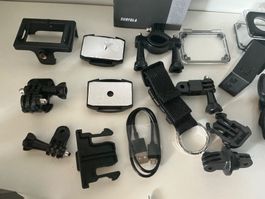 action Cam, neuwertig mit sehr viel Zubehör