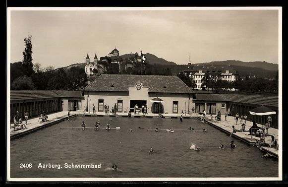 Cartoline postali: AK Aarburg, Schwimmbad – Usato da Berlin venduto da bartko-reher