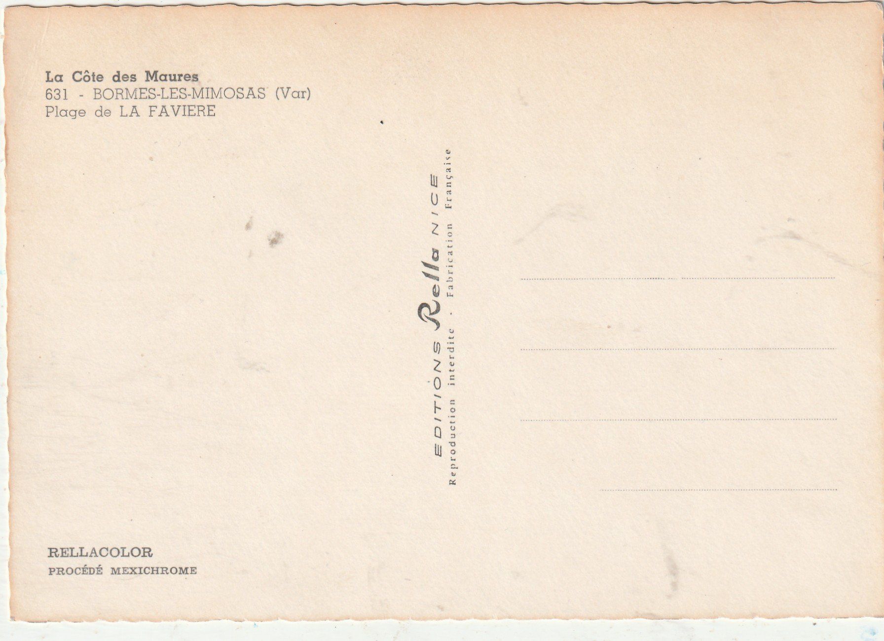 Cartoline postali: Strand Cote de Maures – Usato da Lumbrein venduto da made02 1