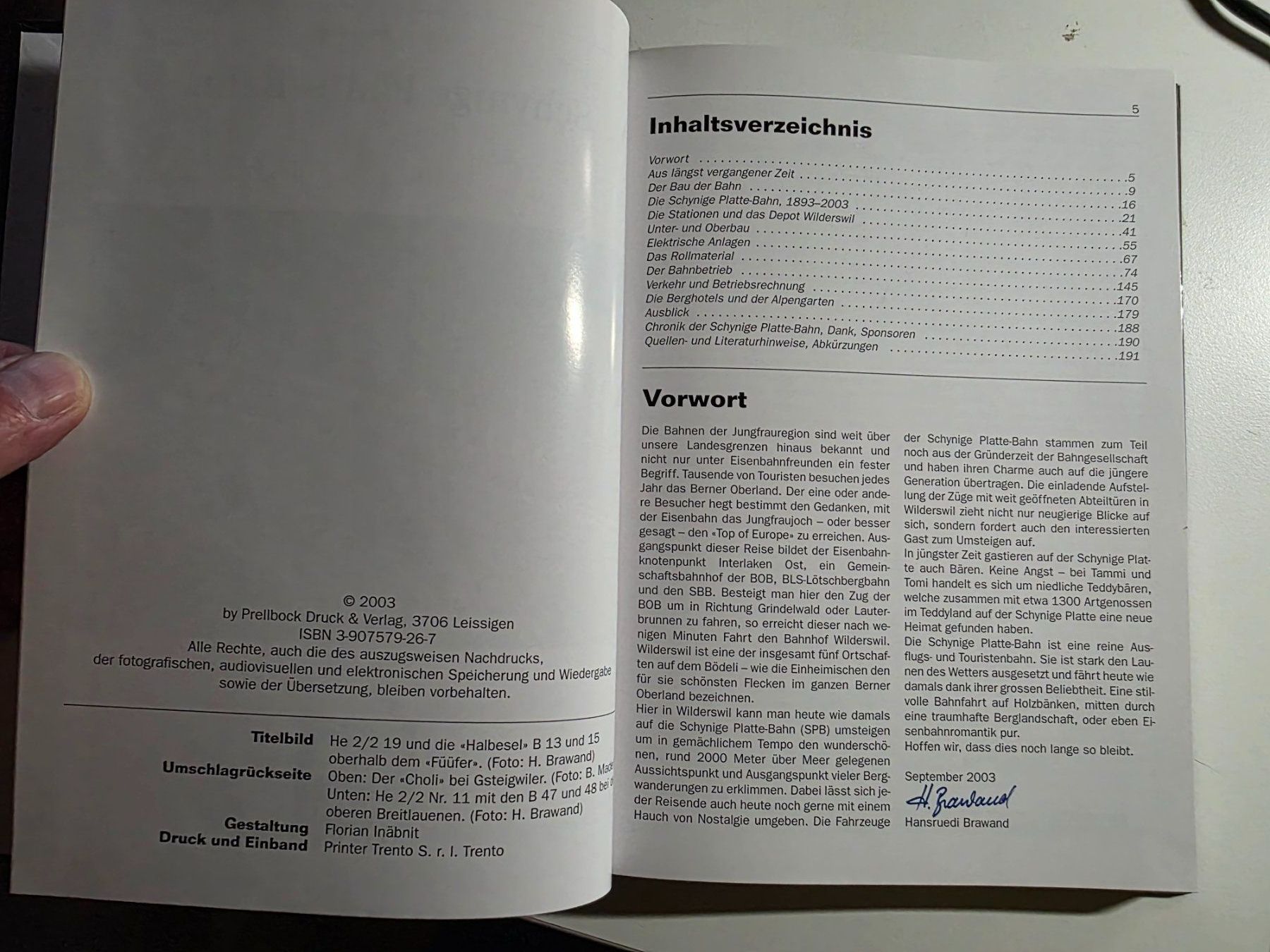 Libri: Schynige Platte Bahn - Hansruedi Brawand - 2003 – Nuovo (secondo la descrizione) da Walterswil BE venduto da Lonitti 3