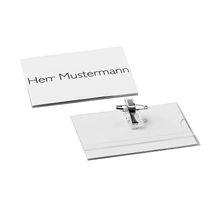 300 Stk. neue Namensschilder mit Kombiklemme
