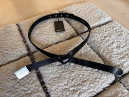 Schwarzer Dsquared2 Ledergürtel Milano, Grösse 75 cm