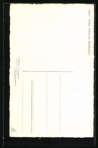 Cartoline postali: AK Adelboden, Hotel Viktoria – Usato da Berlin venduto da bartko-reher 1