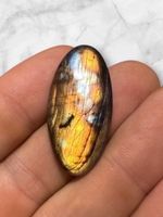 Labradorit Cabochon wunderschön in Rostbraun, 25ct