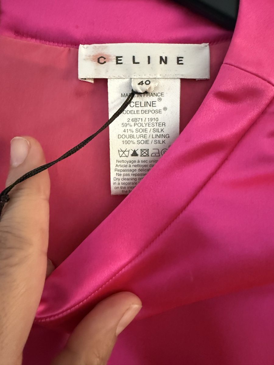 Celine Vestiti: Robe CELINE Rose Taille 40 FR soie et polyster neuve – Nuovo (secondo la descrizione) da La Croix-de-Rozon venduto da ben_9qlz 2