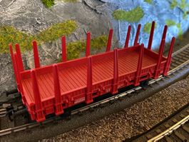 Märklin 2-achsiger Rungengüterwagen (Feuerwehr)
