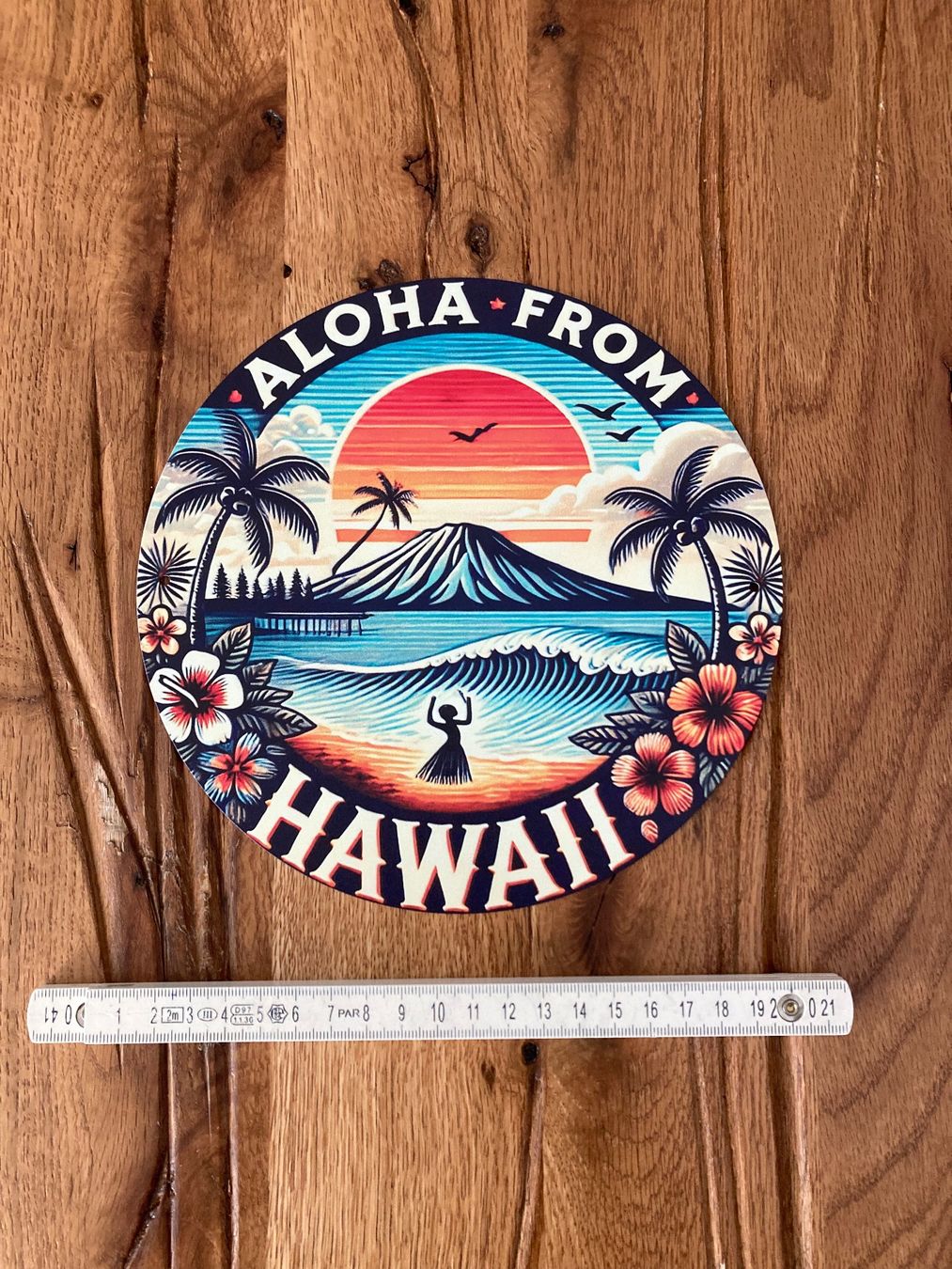 Ansichtskarten: Aloha From Hawaii - Rundes Schild - neu!!! – Neu und originalverpackt aus Bremgarten AG von Eurotiz 1
