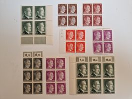 Deutsches Reich Briefmarken Adolf Hitler Blöcke postfrisch