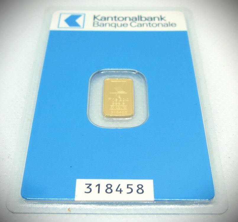 Sehr Schöner 2 Gramm Goldbarren 999.9 Fine Gold UBS | Kaufen Auf Ricardo