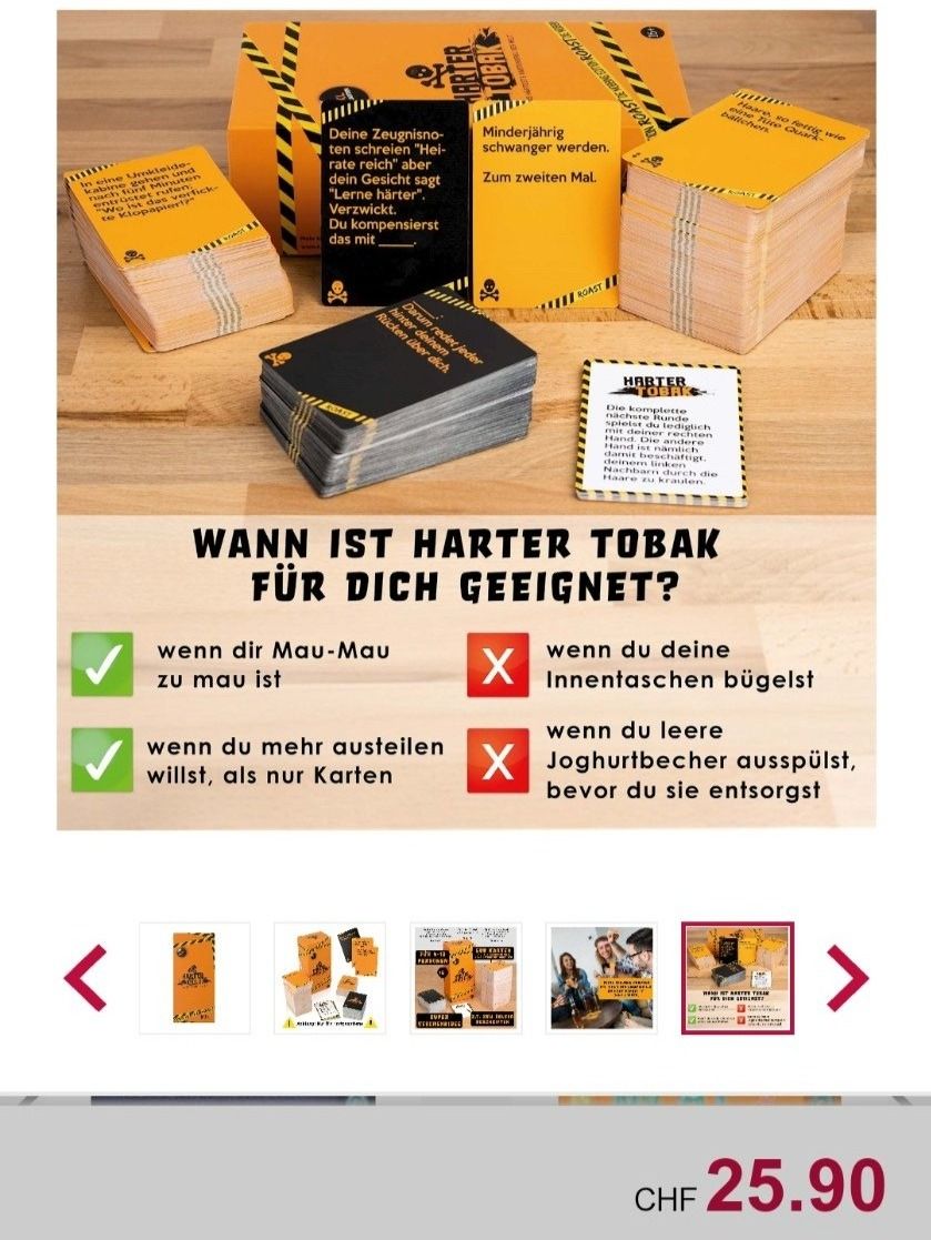 Giochi: Harter Tobak mit Erweiterung Deine Mutter NEU!! – Nuovo (secondo la descrizione) da Teufenthal AG venduto da thuzsu 3