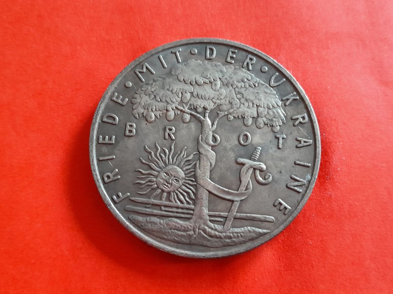 Medaillen: Medaille 1918, Friede mit der Ukraine, 36mm – Neu (gemäss Beschreibung) aus Aarau von Reto_BA_01
