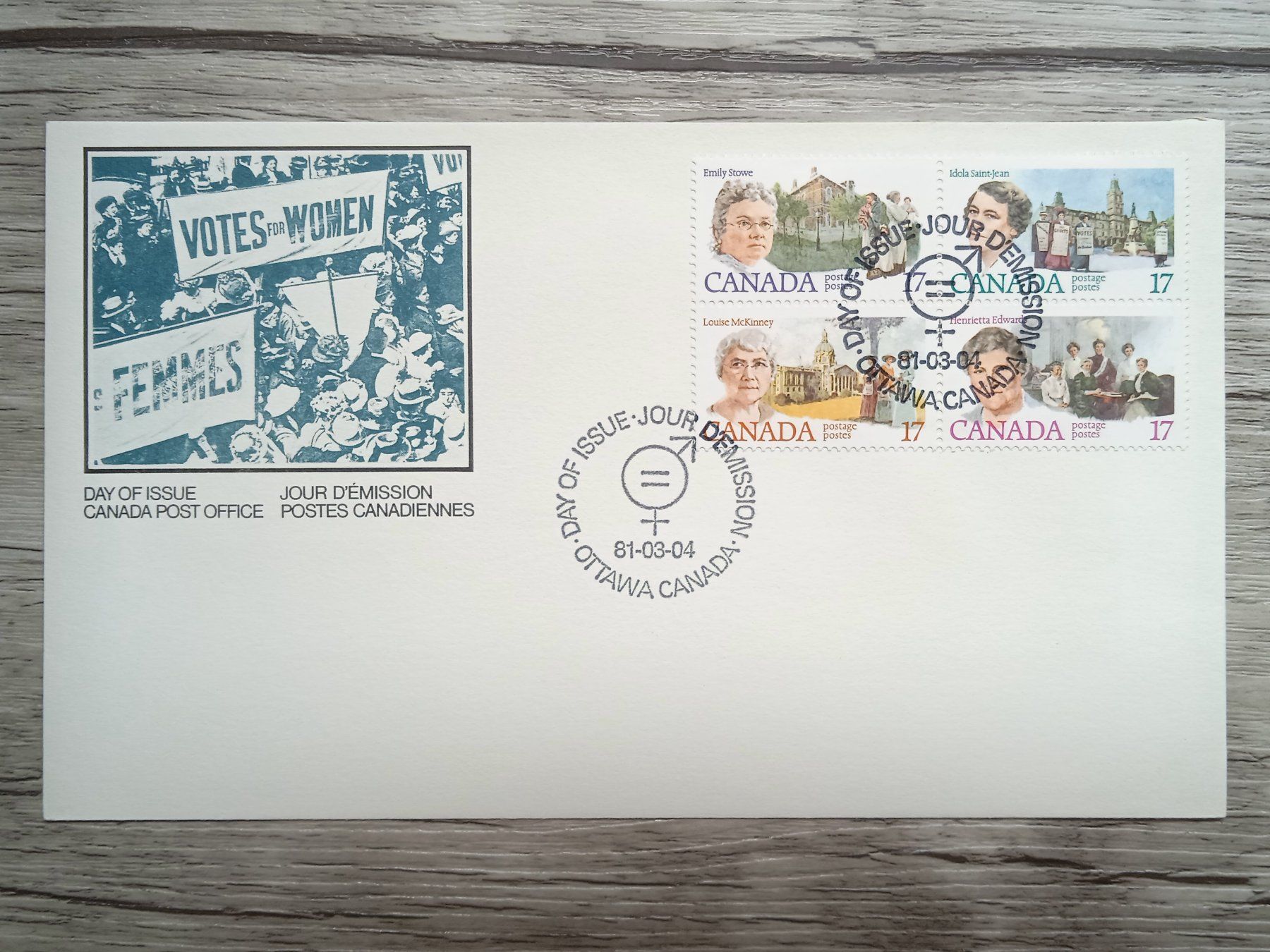 Tutti i francobolli: TR51 Enveloppe + Timbre Canada 1981 – Usato da Cousset venduto da Patrick_Collections