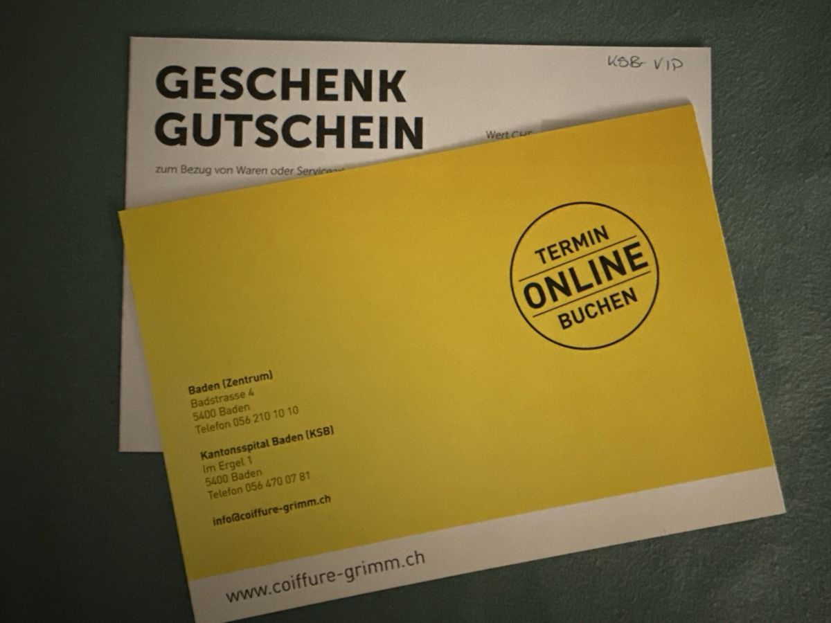 Buoni: Gutschein Coiffure Grimm – Nuovo (secondo la descrizione) da Zweisimmen venduto da Mousie