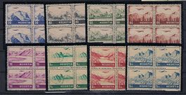 1941 Flugpost Landschaften Viererblocks postfrisch   15061