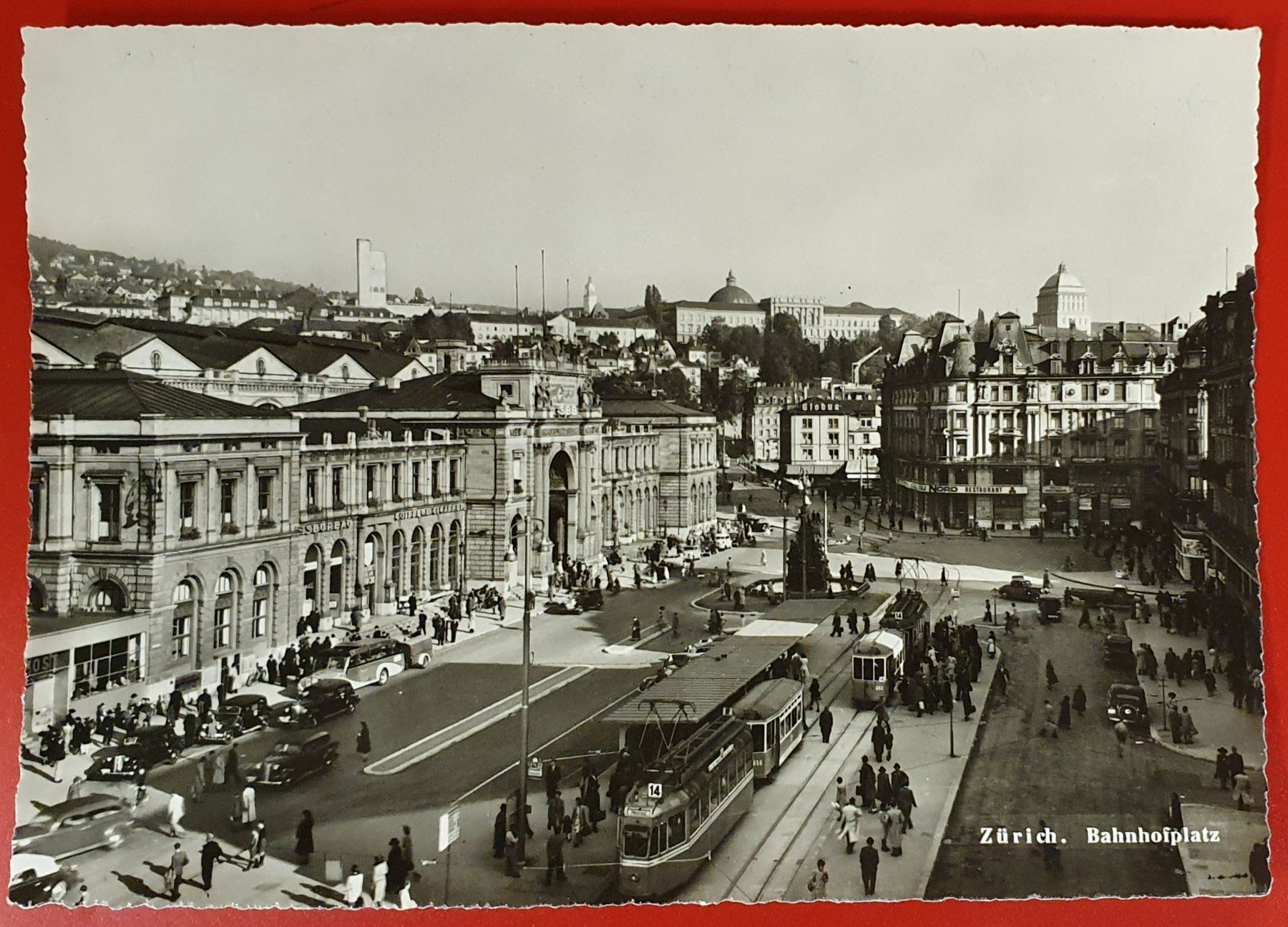Ansichtskarten: Zürich 1961 - Bahnhofplatz – Gebraucht aus Kreuzlingen von Rschweiz1
