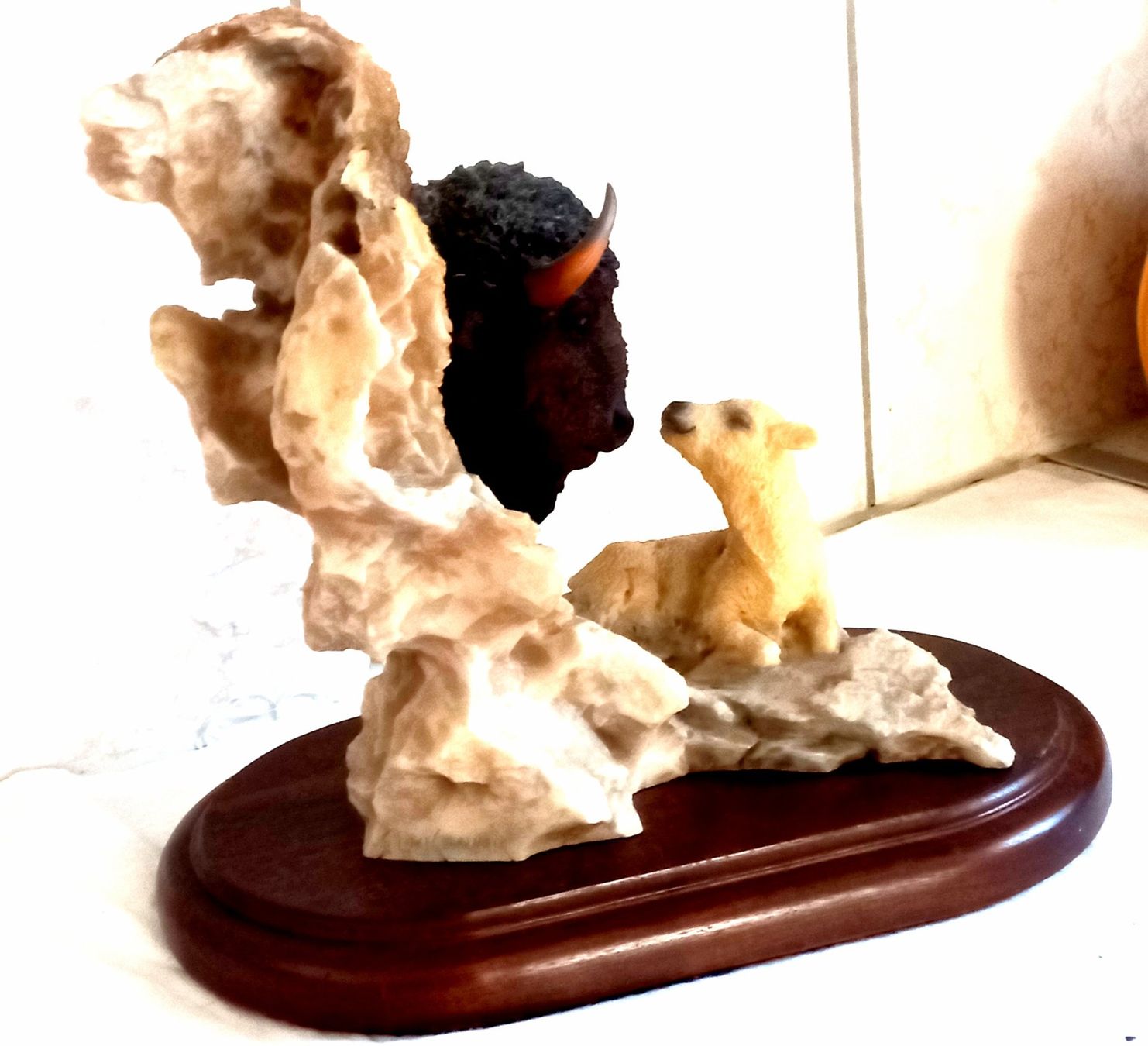 Statuette: Indianer Kunst Eule, Bisang, Inianer-Wolf – Usato da Baar venduto da 2cvbaar 5