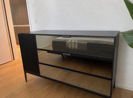 Kommode schwarz mit Marmoroptik 130x50x80cm neuwertig