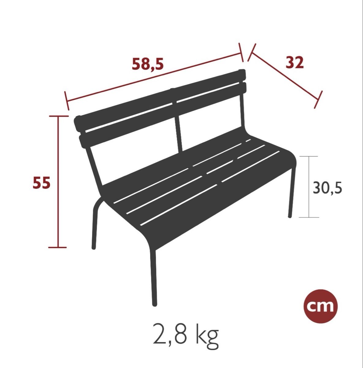 Fermob Panchine: Fermob Banc Luxembourg Enfant – Usato da Genolier venduto da lis_6tnt 5