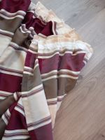 Vorhang mit Streifen Bordeaux braun Creme