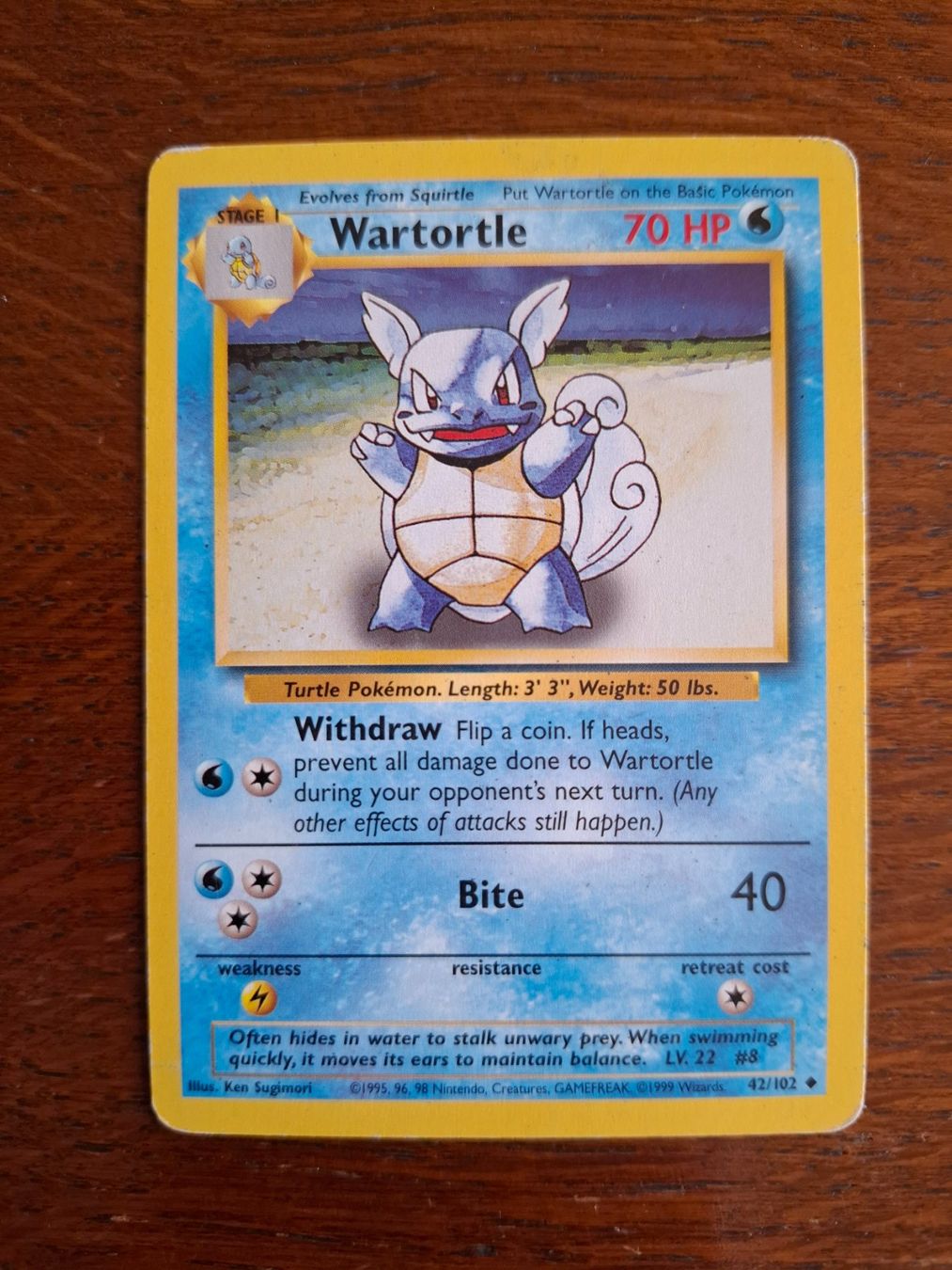 Pokémon Carte collezionabili: Pokemon Wartortle Base Set 43/102 – Usato da Giornico venduto da ale_lc8k