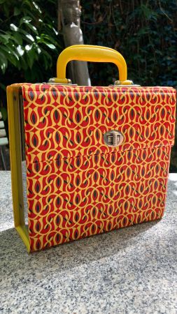 Mallette rangement vinyle 45T vintage Koffer Disk