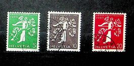 SUISSE  SÉRIE ALLEMAND OBLITÉRÉE (y) 1939. SBK 45.00 /T377