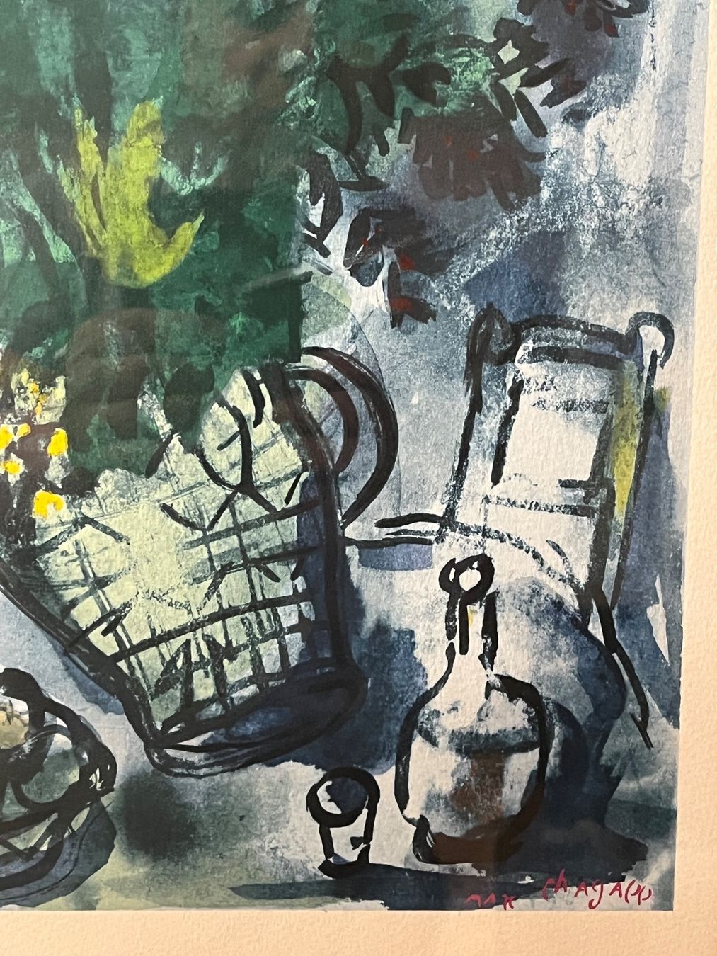 Gemälde: Marc Chagall – Lithographie "Bouquet fleuri sur table" – Gebraucht aus Basel von PAUL_ART 5