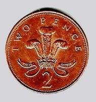 Münze two Pence United Kingdom, 1997