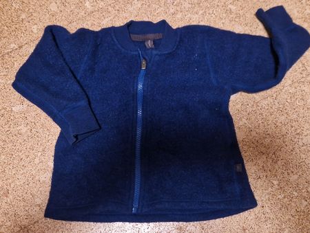 Dilling Wollfleece Jacke Dunkelblau Grösse 86