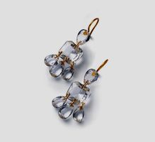 Boucles d’oreilles BACCARAT-Paris „MHDT“, Cristal & Or jaune