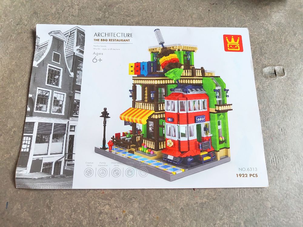 Wange Architecture Building Blocks BBQ Restaurant 1922 pcs (Gebraucht ...