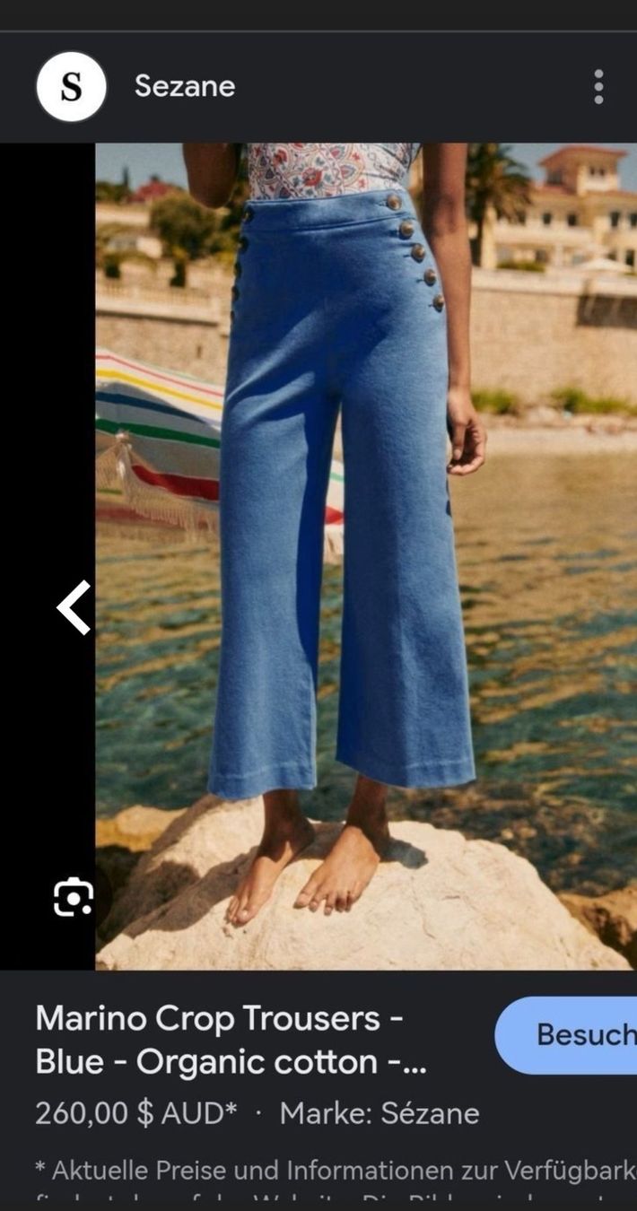 Sezane Pantaloni: Marino Crop Trousers neu Gr. 38 – Usato da Bern venduto da lenelowic 1