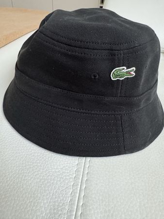 Lacoste Bucket Hat schwarz Grösse M neu mit Etikett