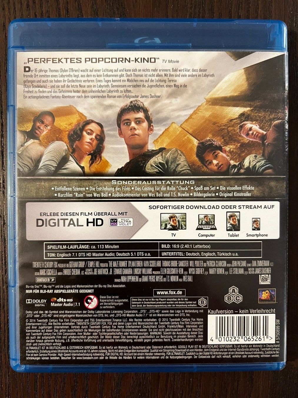 Tutti i DVDs: Maze Runner: Die Auserwählten im Labyrinth – Usato da Zürich venduto da Blu-ray_ZH 1