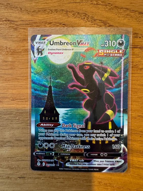 Pokemon Alt Art Umbreon VMAX 215/203 Evolving Skies EN | Kaufen auf Ricardo