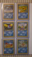 Pokémon Vintage 6er Set – Schiggy, Enton, usw. 1. Edition DE