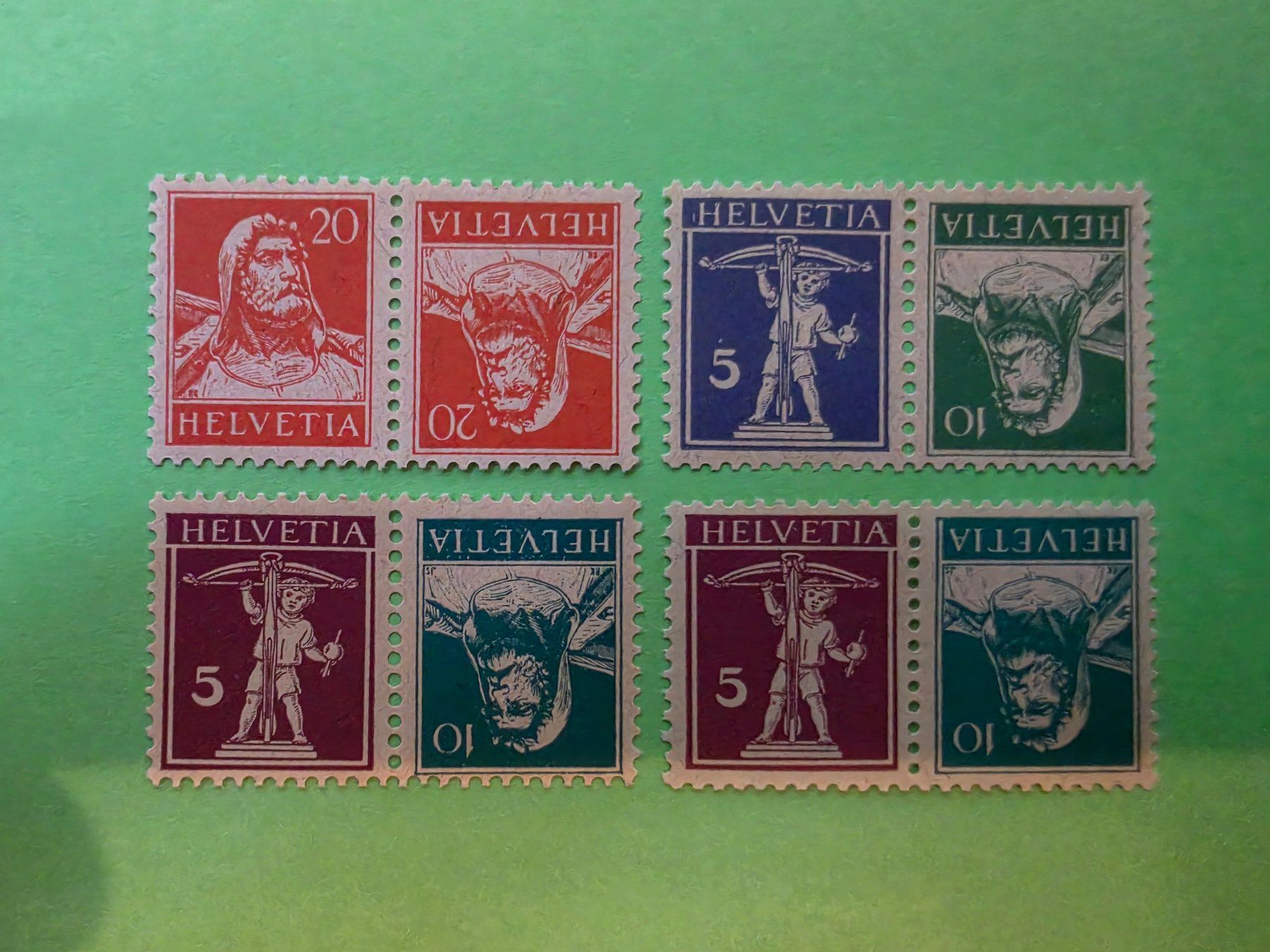 Alle Briefmarken: Kehrdrucke K20-K23, mit Gummi, postfrisch** – Neu (gemäss Beschreibung) aus Leimbach AG von jaja79