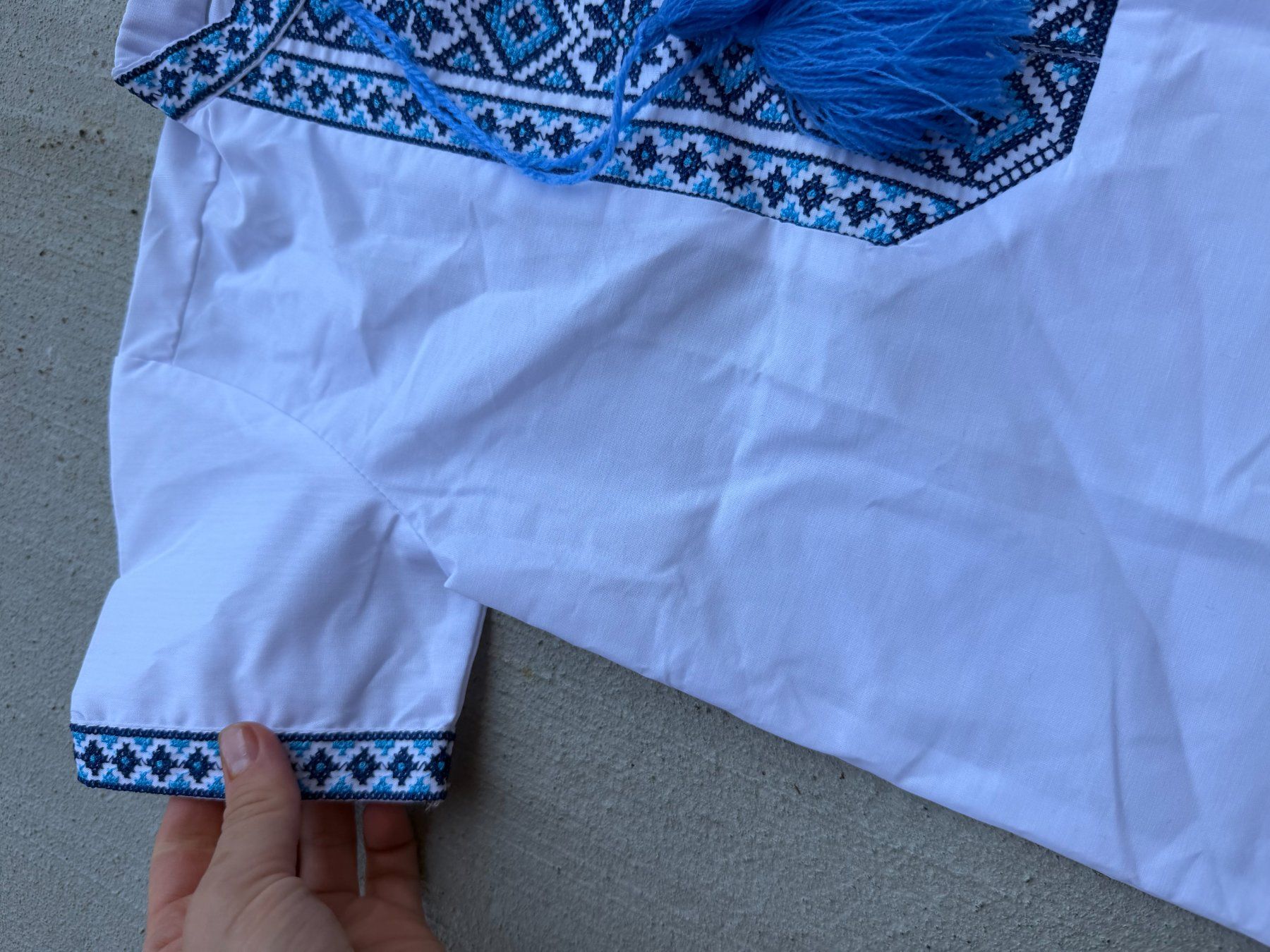 Camicie, Top & T-shirt: Hemdbluse Weiss Blau baby – Usato da Riehen venduto da ann_76jw 2