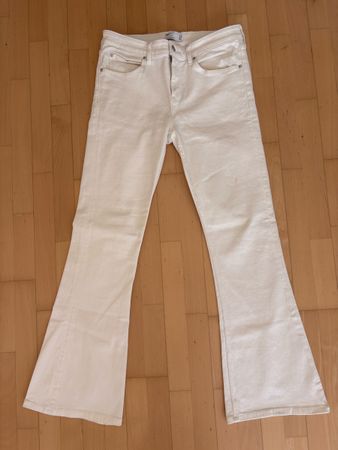 ASOS DESIGN White Flare Jeans, W33 L32