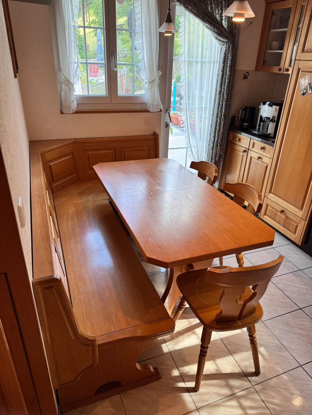 Panchine: Eckbank mit Tisch massiv Holz – Usato da waldenburg venduto da vr161069 1