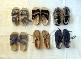 Sommerkollektion.  6 Paar HELVESKO Damenschuhe, Größe 39