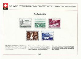 PRO PATRIA SATZ 1954 SILSERSEE MAGGIA NEUENBURGERSEE etc.
