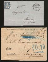 2 alte Briefe mit Stabstempel Ennenda + Rheinfelden