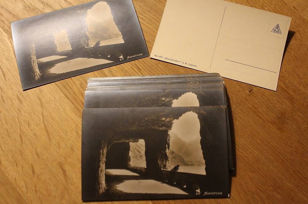 Cartoline postali: Alte Postkarte der Axenstrasse – Usato da Brunnen venduto da pg8870