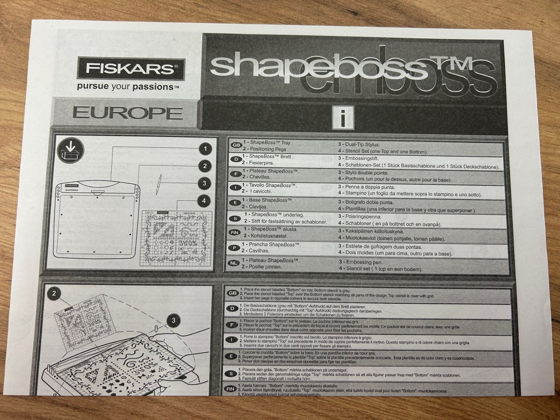 Fiskars Pochoirs: Fiskars Shapeboss mit Zubehör – D'occasion à Schönenbaumgarten par Maven 2