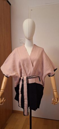 Morgan, veste kimono rose et noire