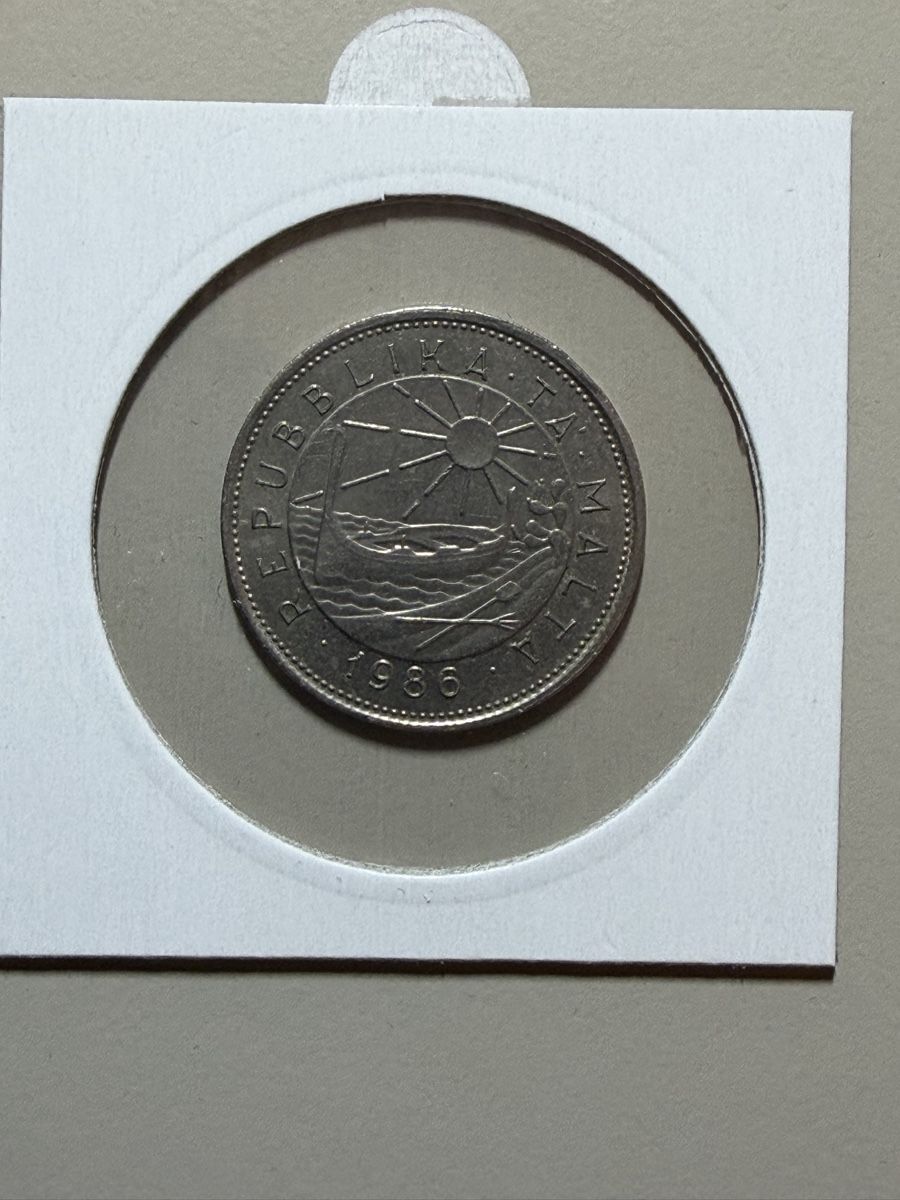 Tutti le monete: Malte - 25 cents - 1986 - Luzzu – Usato da Payerne venduto da Mike1682 1