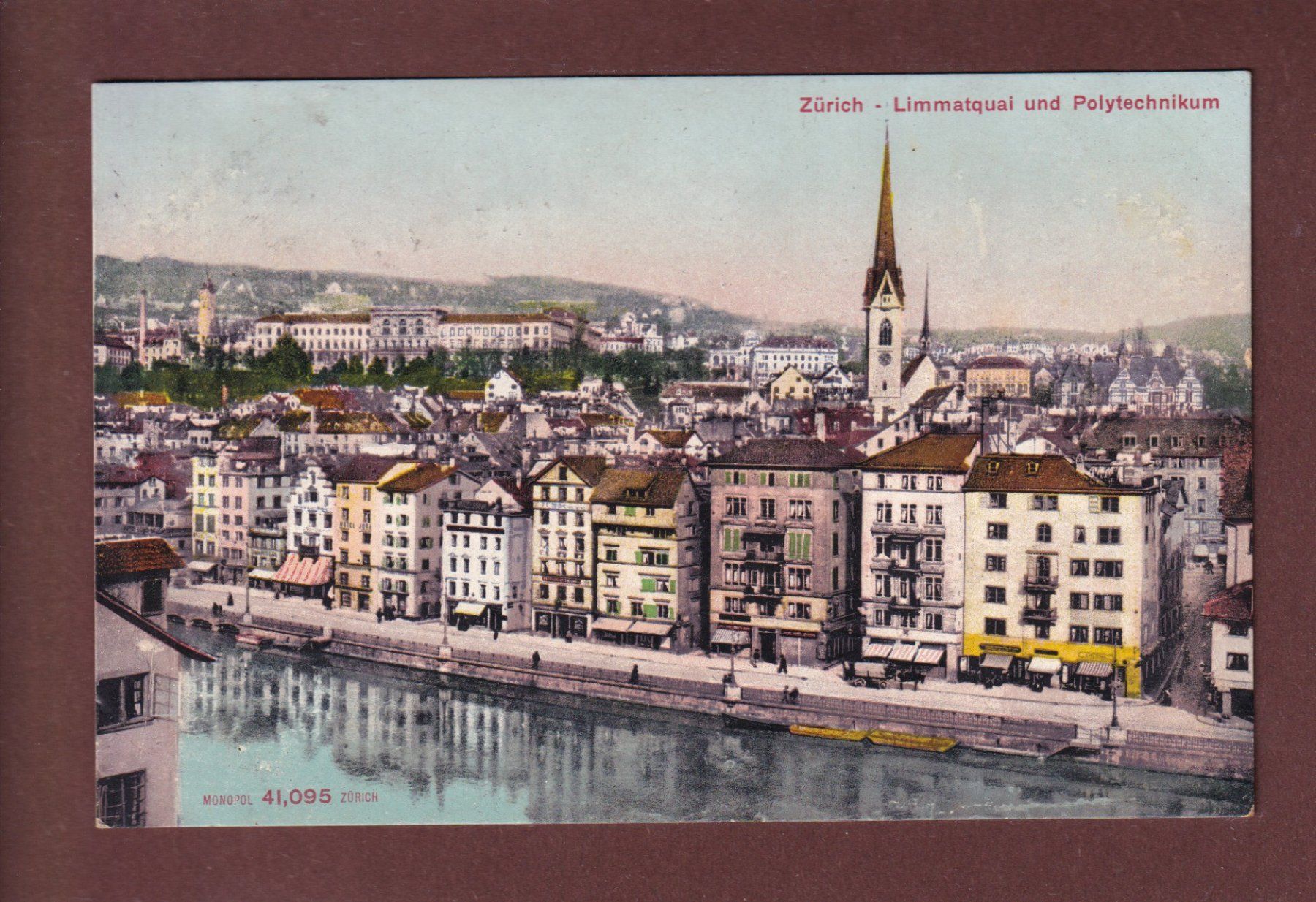 Cartes postales: ZÜRICH - Limmatquai - Polytechnikum - 1907 – D'occasion à Pully par nicecards-shop