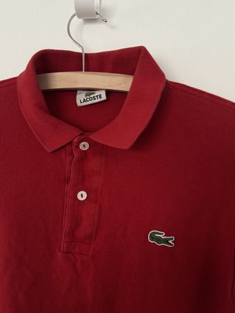 Lacoste Poloshirt, Herren, Gr. 2 Rot, oryginal